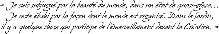 « Je suis subjugué par