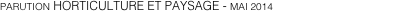 PARUTION HORTICULTURE ET PAYSAGE -