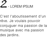 2 - LOREM IPSUM  C'est